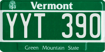 VT license plate YYT390