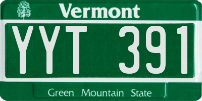 VT license plate YYT391
