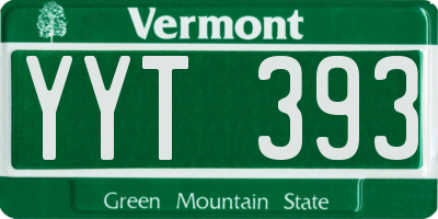 VT license plate YYT393
