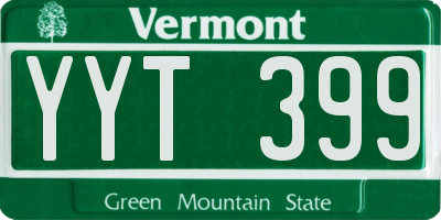 VT license plate YYT399