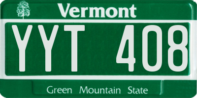 VT license plate YYT408