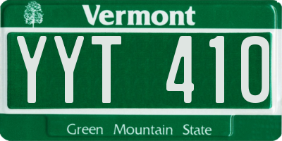 VT license plate YYT410