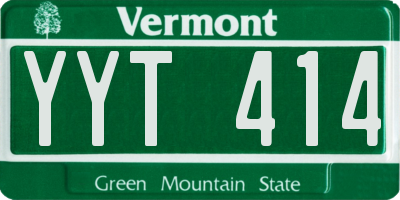 VT license plate YYT414