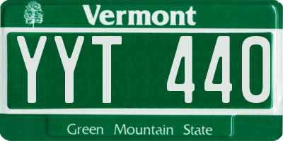VT license plate YYT440