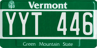 VT license plate YYT446