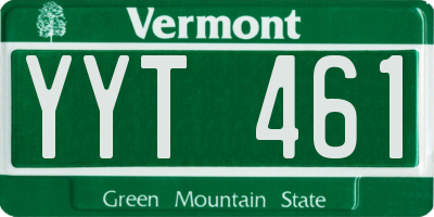 VT license plate YYT461