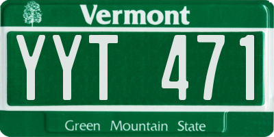 VT license plate YYT471