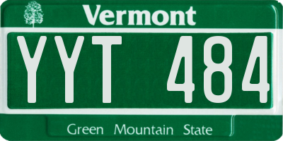 VT license plate YYT484
