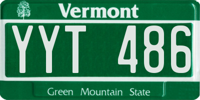 VT license plate YYT486