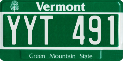 VT license plate YYT491