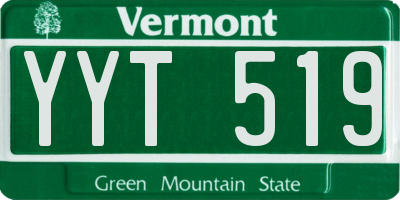 VT license plate YYT519