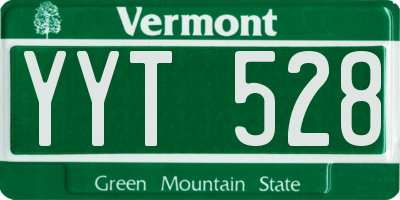 VT license plate YYT528