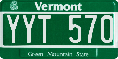 VT license plate YYT570