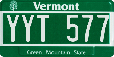 VT license plate YYT577