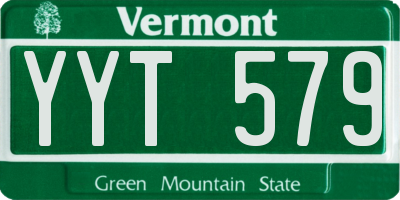 VT license plate YYT579