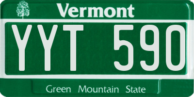VT license plate YYT590