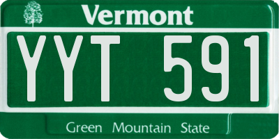 VT license plate YYT591