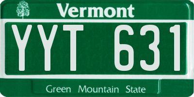 VT license plate YYT631