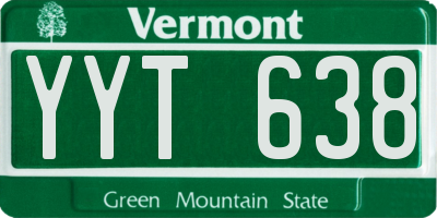 VT license plate YYT638