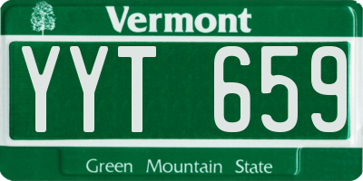 VT license plate YYT659