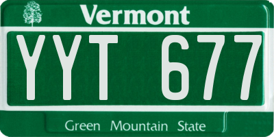 VT license plate YYT677