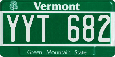 VT license plate YYT682
