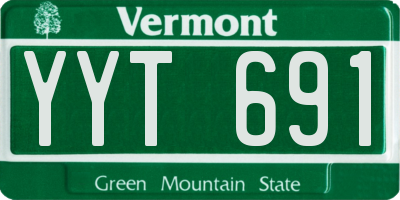 VT license plate YYT691