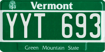 VT license plate YYT693