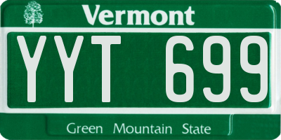 VT license plate YYT699