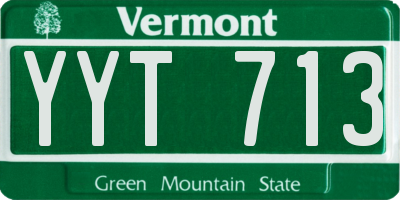 VT license plate YYT713
