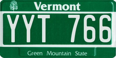 VT license plate YYT766