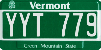 VT license plate YYT779