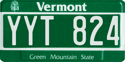 VT license plate YYT824