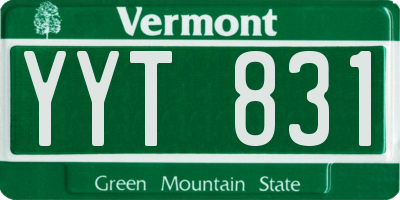 VT license plate YYT831