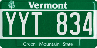 VT license plate YYT834