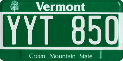 VT license plate YYT850
