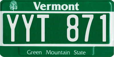 VT license plate YYT871