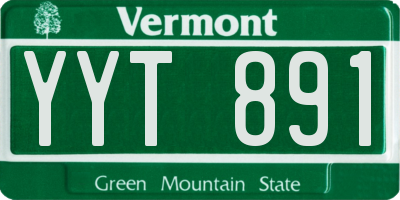 VT license plate YYT891