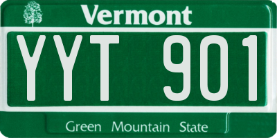 VT license plate YYT901