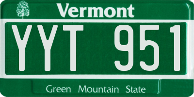 VT license plate YYT951