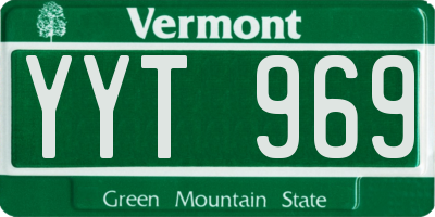 VT license plate YYT969