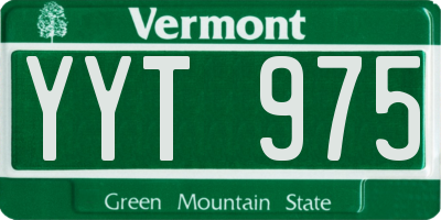 VT license plate YYT975