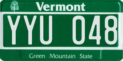 VT license plate YYU048