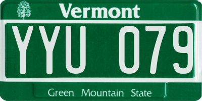 VT license plate YYU079