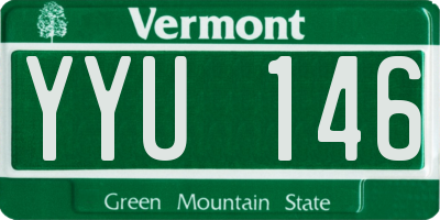 VT license plate YYU146