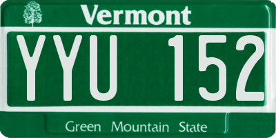 VT license plate YYU152
