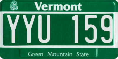 VT license plate YYU159