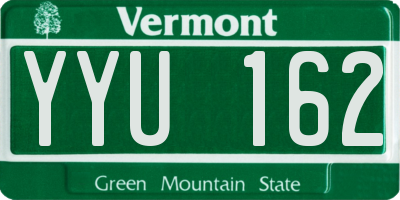 VT license plate YYU162