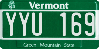 VT license plate YYU169