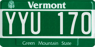 VT license plate YYU170